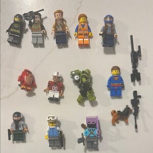 LEGO Action Minifigures Set - Black, Red, Blue, Green